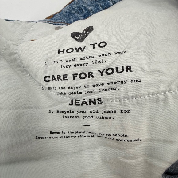 Madewell Curvy Perfect Vintage Distressed Jeans Raw Hem Light Wash Size 32 - Picture 9 of 11